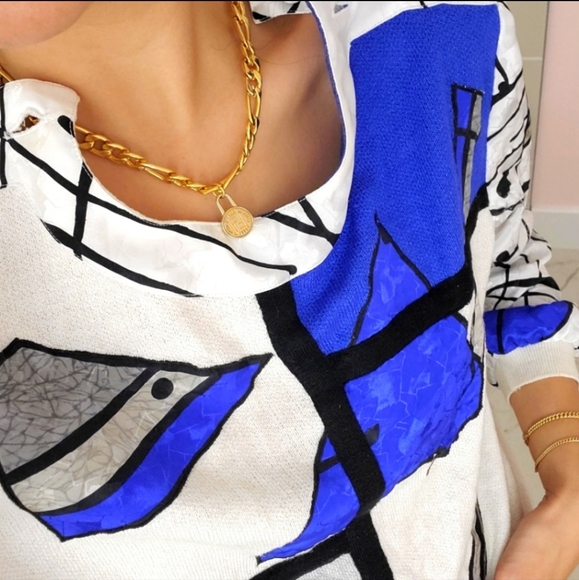 *Rare* Vintage 80s 90s graphic long sleeves top - Picture 1 of 4